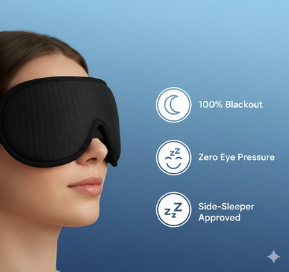 Nightseal™ 3D Sleep Mask - 100% Blackout, Zero Eye Pressure