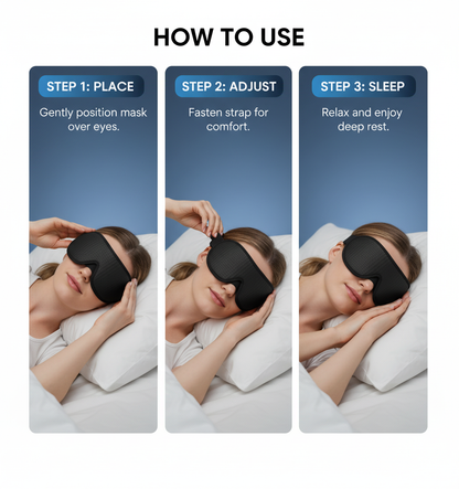 Nightseal™ 3D Sleep Mask - 100% Blackout, Zero Eye Pressure