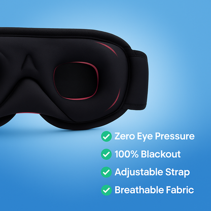 Nightseal™ 3D Sleep Mask - 100% Blackout, Zero Eye Pressure